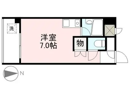 スクエアーガーデン三条(ワンルーム/4階)の間取り写真