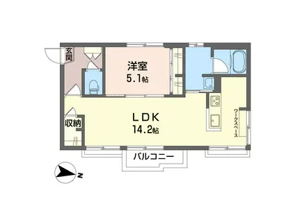 アネックス・しらさぎ B(1LDK/1階)の間取り写真