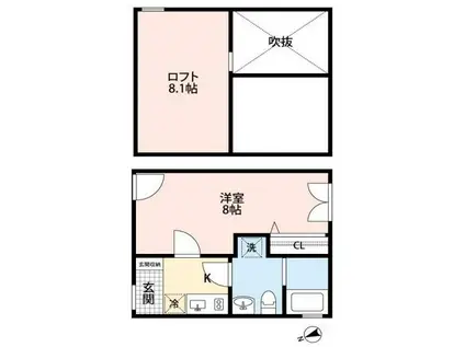 COMO YOTSUYA(1K/3階)の間取り写真