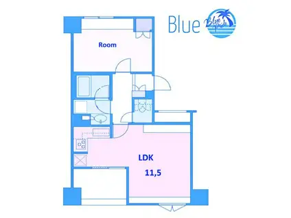 ア一リア20(1LDK/3階)の間取り写真