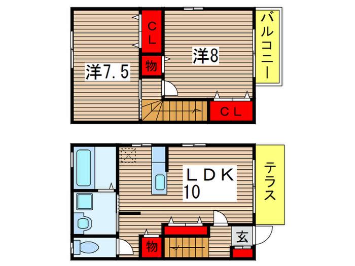 ロイヤルパレスG-II(2LDK/1階)の間取り写真