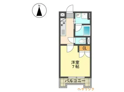 イースタンヒルズ藤が丘(1K/3階)の間取り写真