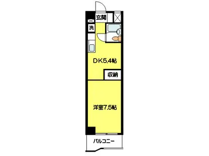 西鶴間ホームズ(1DK/3階)の間取り写真