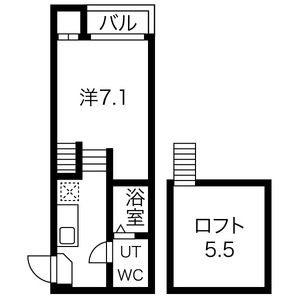 LA MER BLEU(1SK/1階)の間取り写真