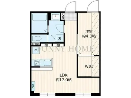 AGLAIA目黒中央(1LDK/3階)の間取り写真