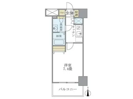 KDX吾妻橋レジデンス(1K/9階)の間取り写真