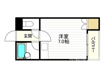 グランコート我孫子(ワンルーム/3階)の間取り写真