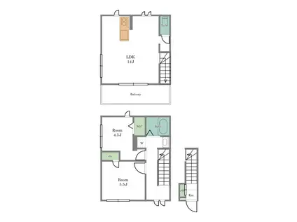 VILLA・SYMBIOSE(2LDK/1階)の間取り写真