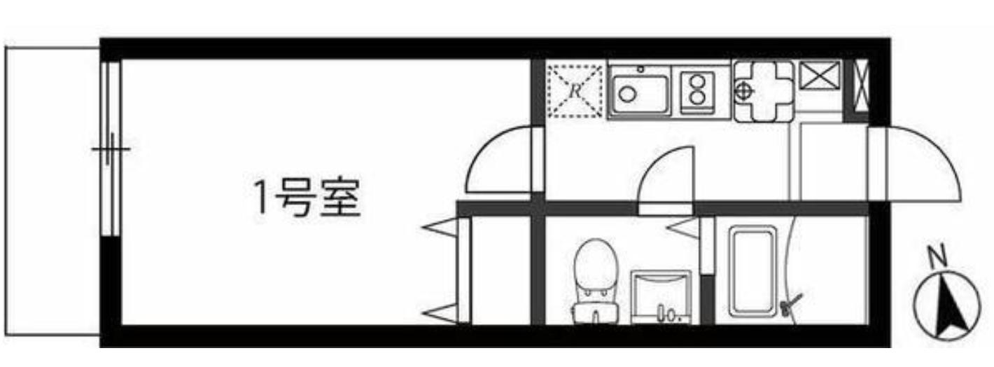 モダンアパートメント日吉VIEW(1K/1階)の間取り写真