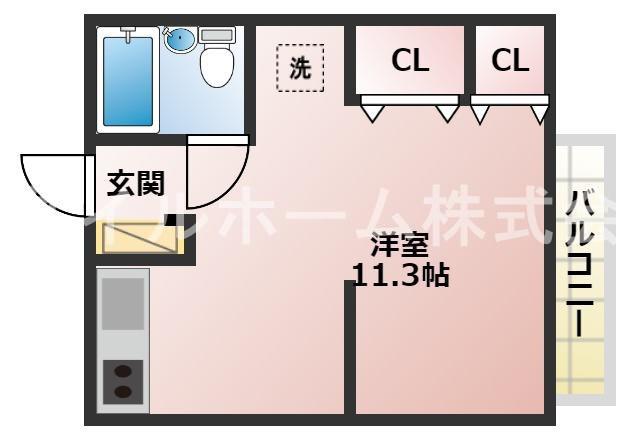 ハレモアナ(ワンルーム/2階)の間取り写真