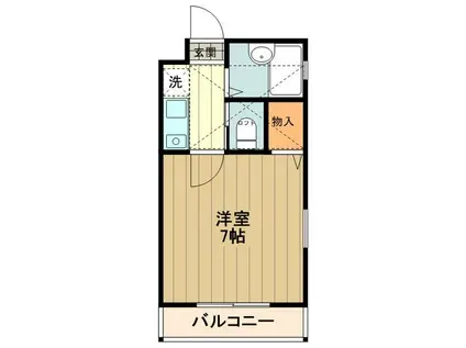 フェリーチェ26(1K/2階)の間取り写真