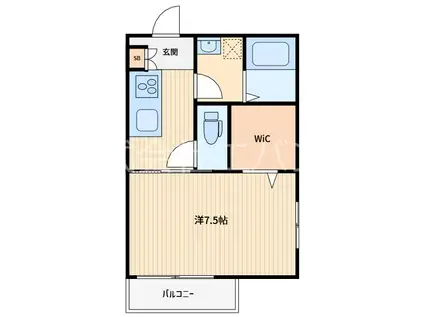 ダイワレジデンス川口(1K/2階)の間取り写真