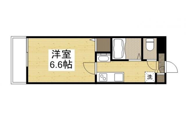 ASSICURATO西川原(1K/1階)の間取り写真
