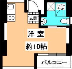 7COLORS(ワンルーム/4階)の間取り写真