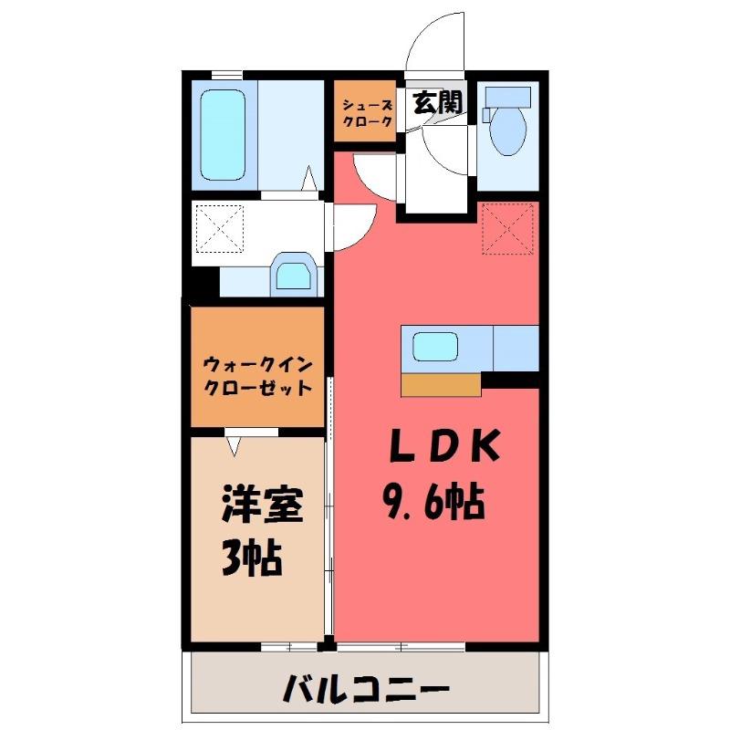 メゾン ド クレール(1LDK/2階)の間取り写真