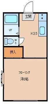 サンライツ本町I(1K/1階)の間取り写真