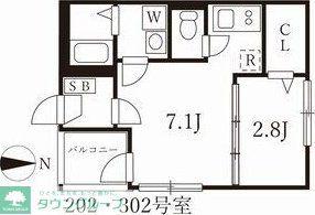エトワール大曽根(1DK/2階)の間取り写真