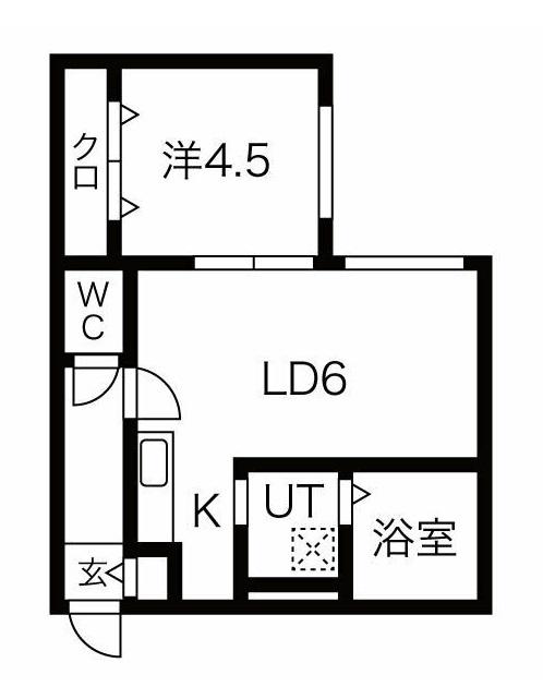 ECOA栄町(1LDK/3階)の間取り写真