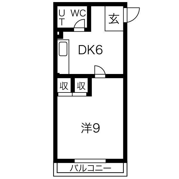 ハイコーポマイウェイ(1K/4階)の間取り写真