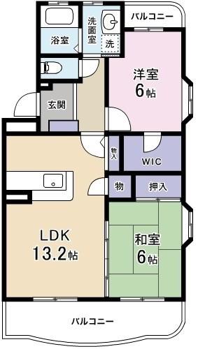 サニーコート(2LDK/3階)の間取り写真