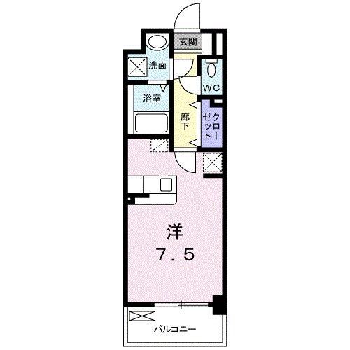 オリージャ ビルディング(ワンルーム/3階)の間取り写真