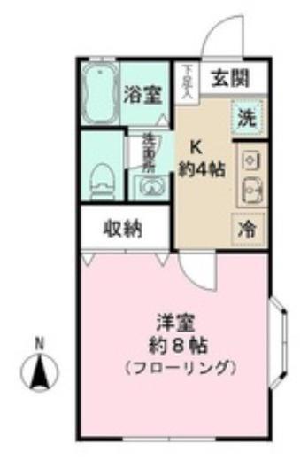 プライムハイツ(1K/1階)の間取り写真
