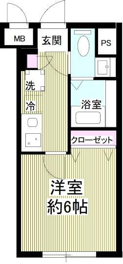 NOTICE椎名町(1K/2階)の間取り写真