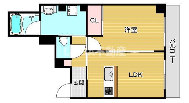 カサ・ベアータ(1LDK/3階)の間取り写真