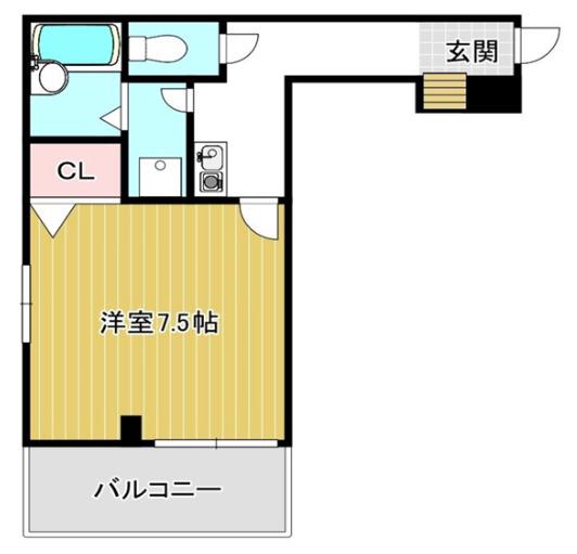 MS VILLAGE(1K/4階)の間取り写真