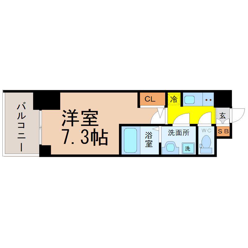 LA DOUCEUR本郷(1K/6階)の間取り写真