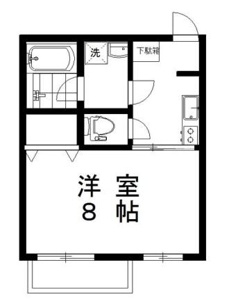 コルザ中町(1K/3階)の間取り写真