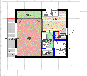 森塚第7マンション(1K/2階)の間取り写真