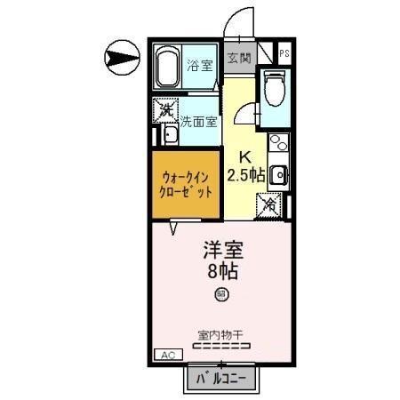 INFINITY G(1K/2階)の間取り写真