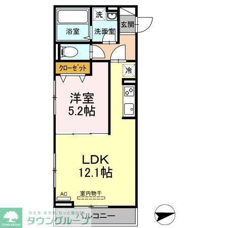セジュール西台3(1LDK/2階)の間取り写真