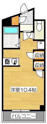 ピアパレスモリヤマ(ワンルーム/5階)の間取り写真