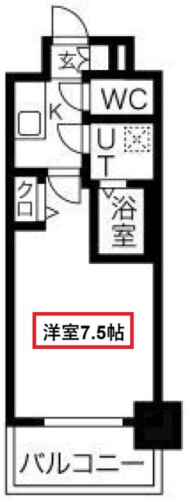 MJC大阪ファインゲート(1K/8階)の間取り写真