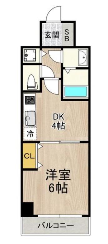 ノーブルコート堺筋本町(1DK/5階)の間取り写真