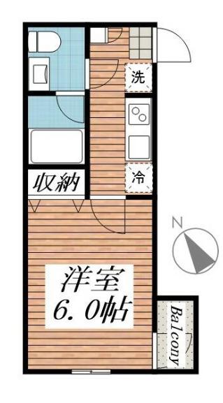 CHOUCHOU阿佐ヶ谷A棟(ワンルーム/1階)の間取り写真