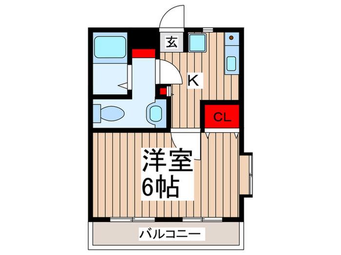 スター メィナー(1K/2階)の間取り写真