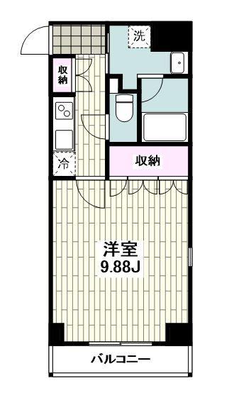 サウス・HILL小田原城前(1K/9階)の間取り写真