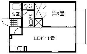 グリーンガーデン中山(1LDK/1階)の間取り写真
