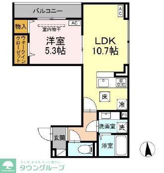 DBLESS横濱岸根公園I(1LDK/1階)の間取り写真