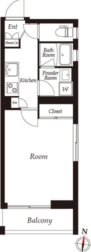 THE CLASS EXCLUSIVE RESIDENCE(1K/3階)の間取り写真