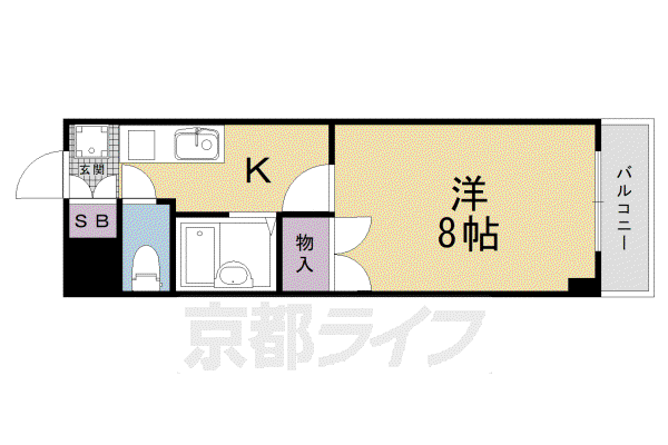 エレガンス21(1K/2階)の間取り写真