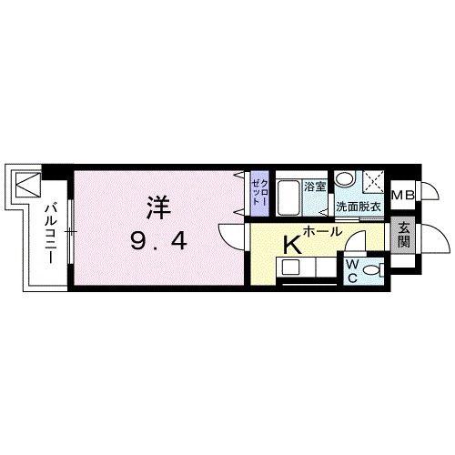 ウィルパレスSU(1K/6階)の間取り写真