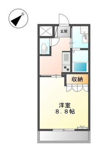 サンフォレスト(1K/2階)の間取り写真