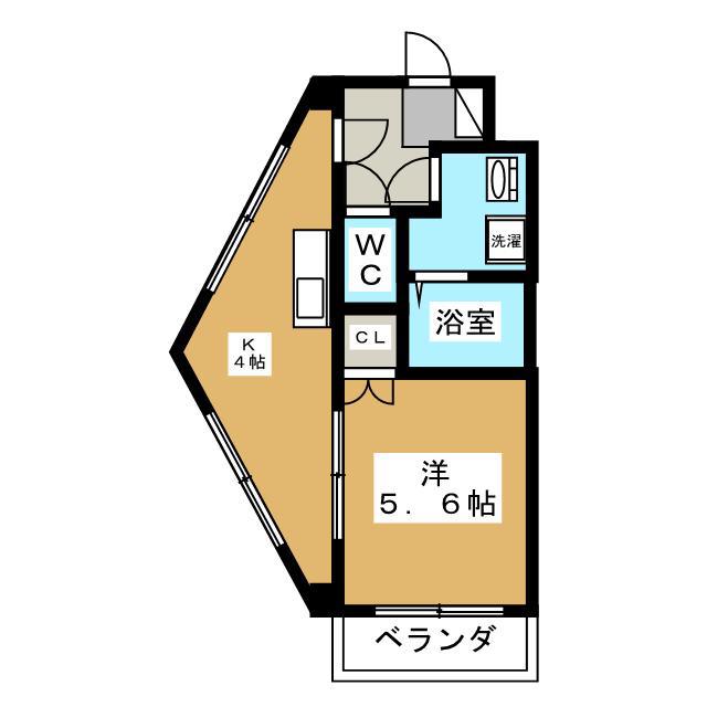 リヴレーヌ根岸(1K/3階)の間取り写真