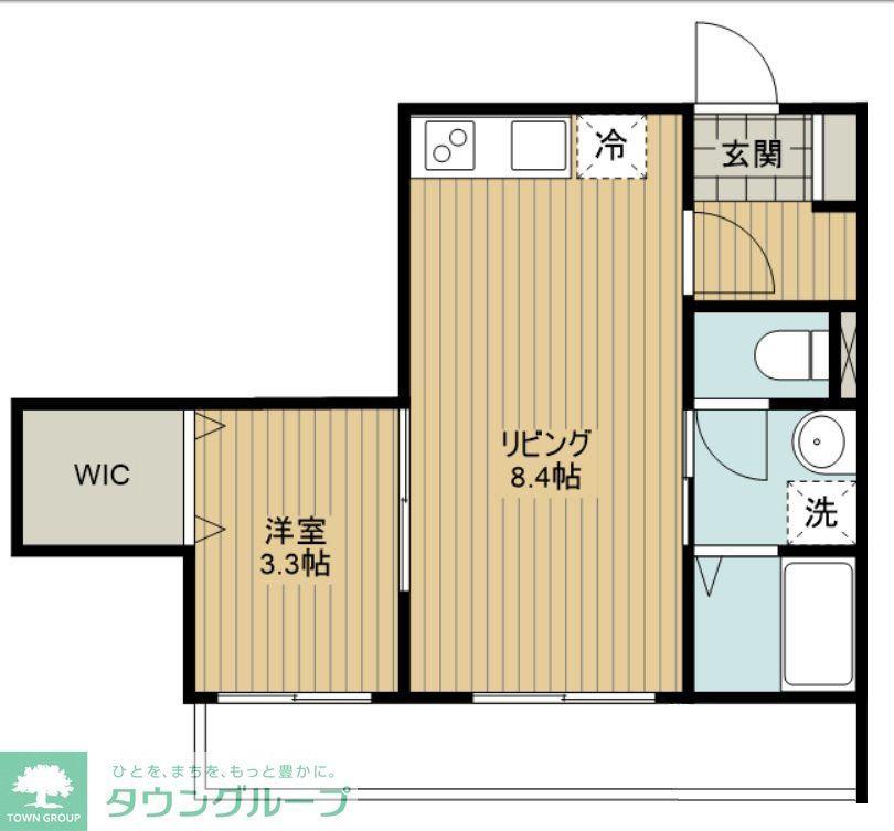 MARKS狭山(1LDK/3階)の間取り写真