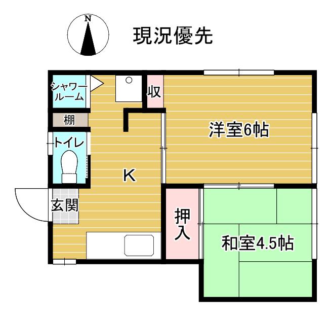 ADVANCE南館 二番館(2K/2階)の間取り写真
