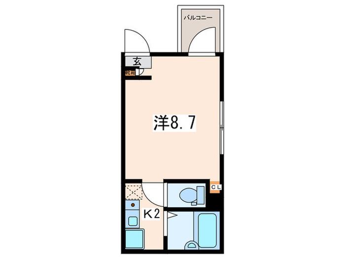 FLOURISH日ノ出町(1K/3階)の間取り写真
